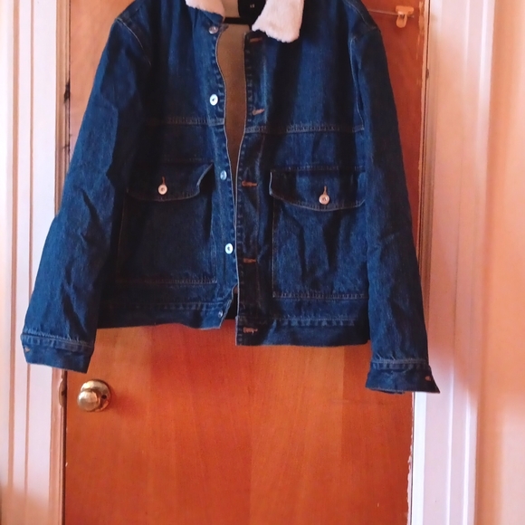 MENS HEAVY DEMIN FLEECE JACKET - Picture 5 of 7